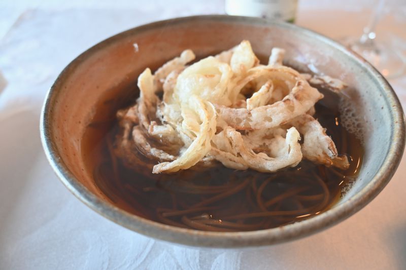 Higan Soba with Onion Tempura