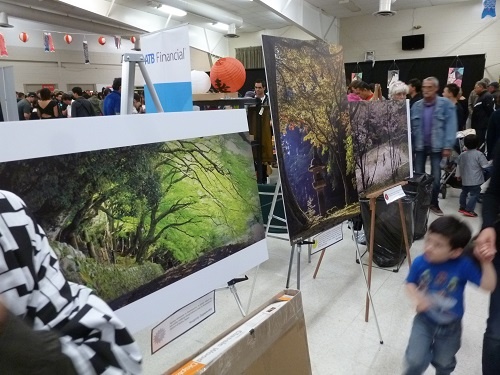 Some of the winning photos from the “My Encounter with Japan” Photo Contest displayed at Omatsuri