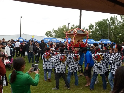 The carrying of the Omikoshi