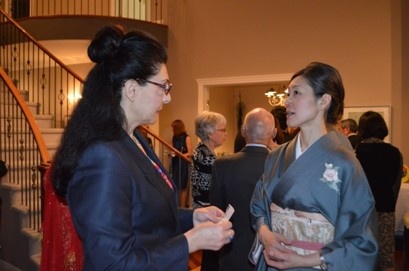 Japan Tea Ambassador Michiko Ono explaining tea