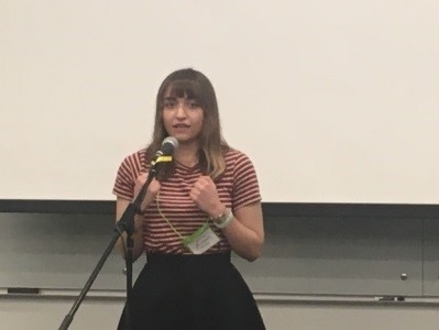 Contest participants giving speeches