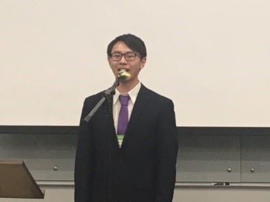 Contest participants giving speeches